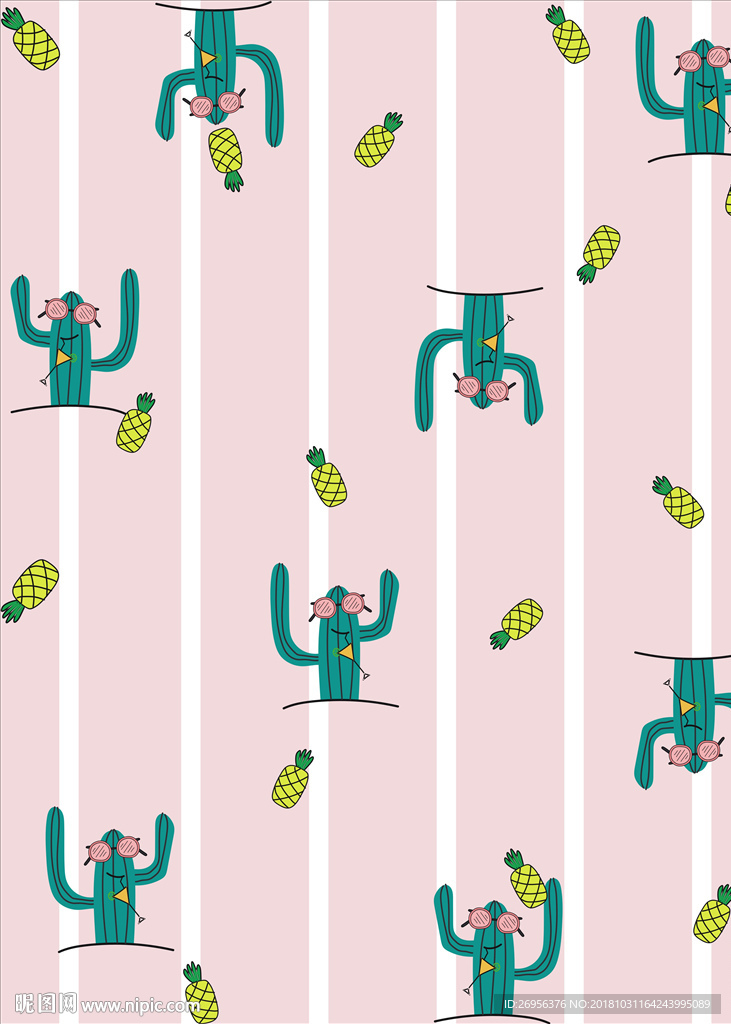 婴幼儿满身图案 仙人掌