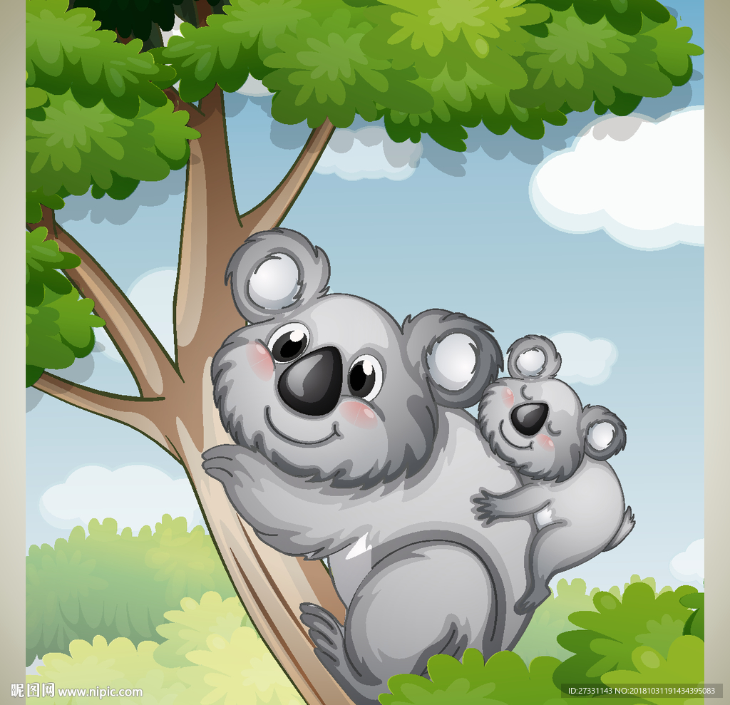 考拉 卡通 背景