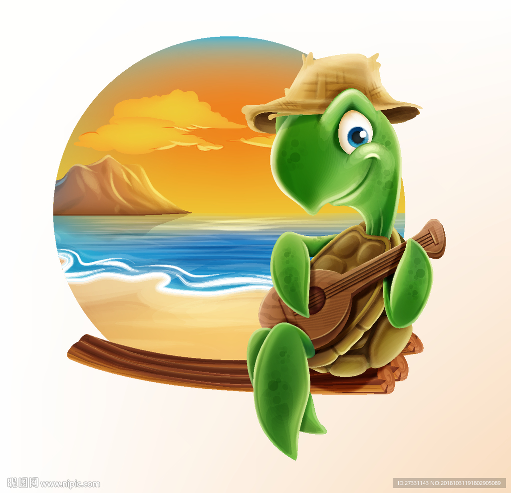 海龟矢量 海龟素材 沙滩海龟