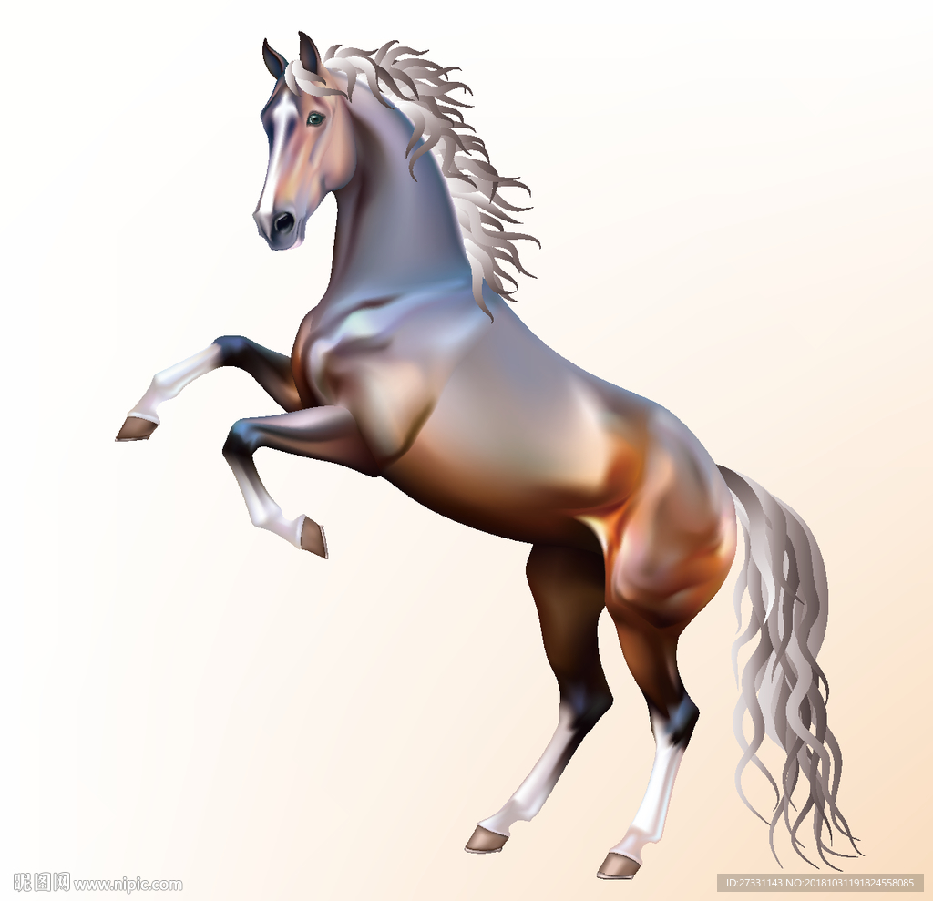 矢量骏马 马文化 马精神 奔跑