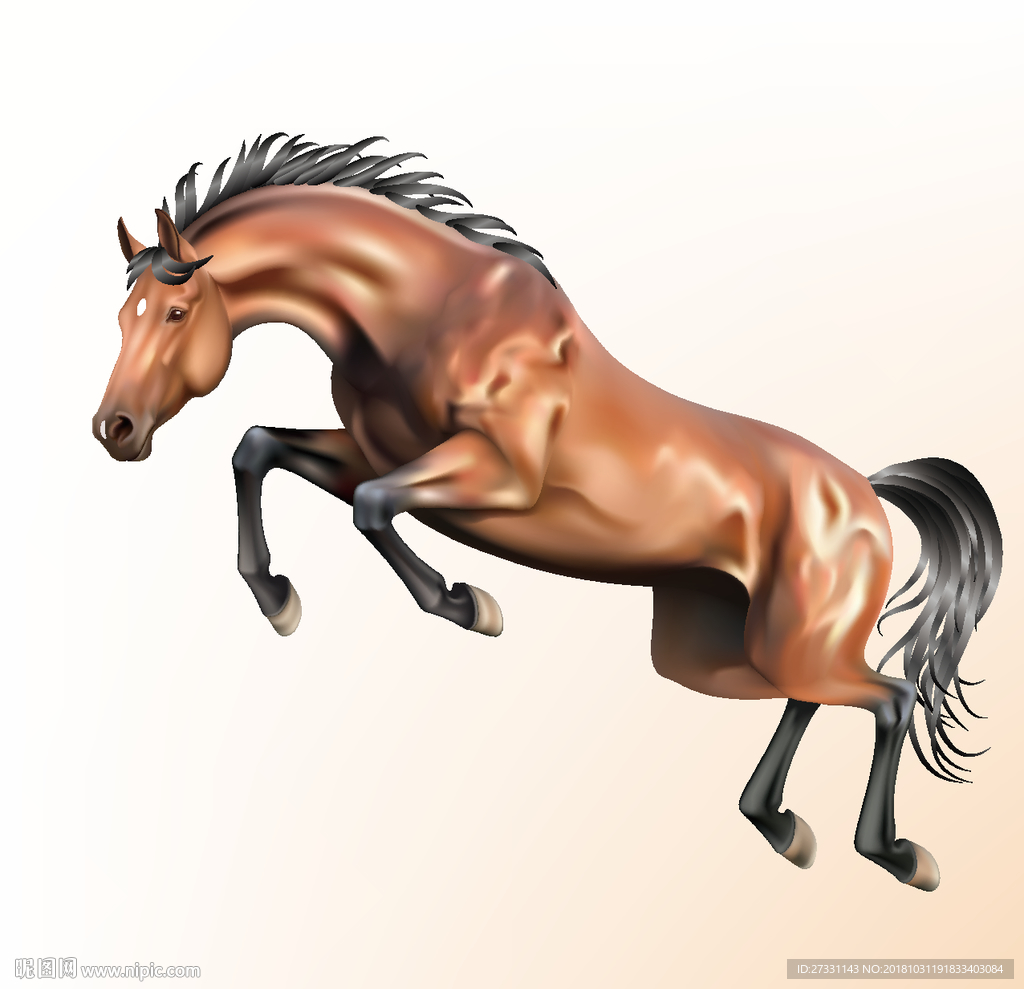 矢量骏马 马文化 马精神 奔跑