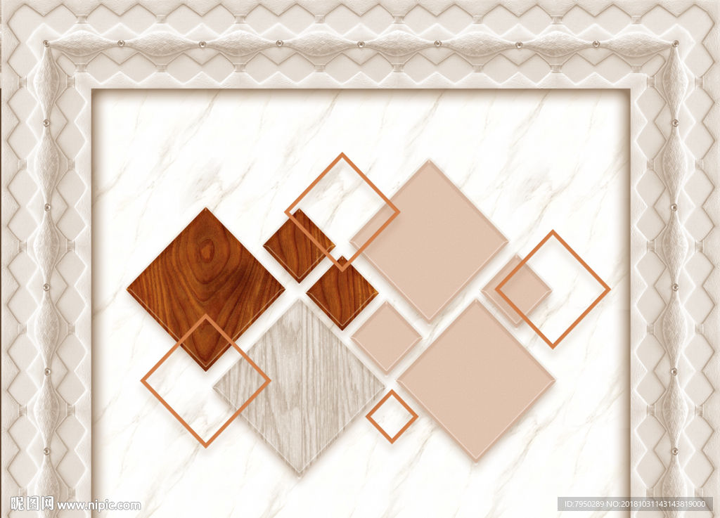 现代简约大理石背景墙