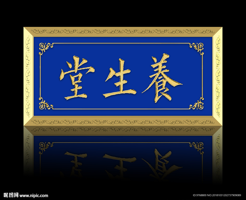 养生堂 牌匾 祠堂牌匾 农村
