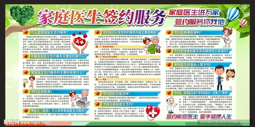 家庭医生签约服务宣传栏