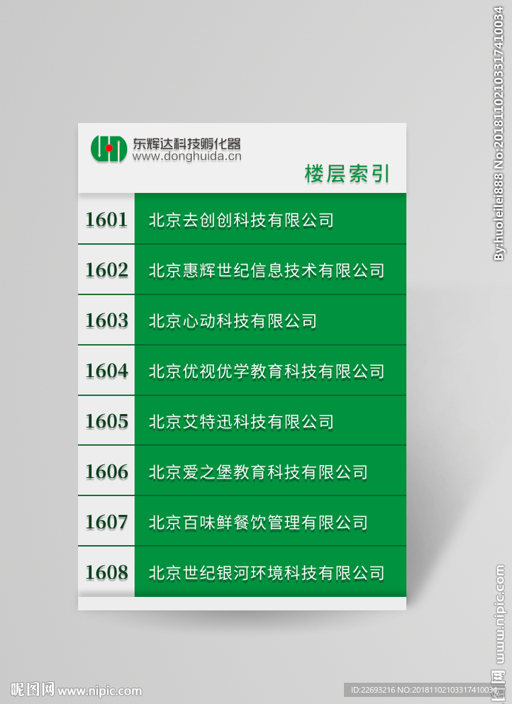 绿色矢量楼层指示牌