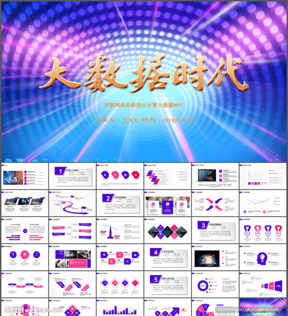 商务科技云计算大数据ppt