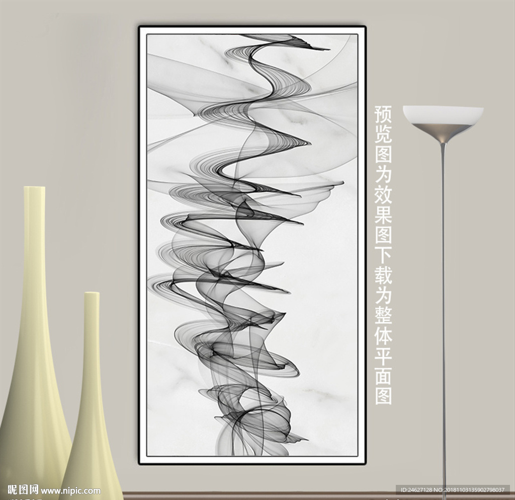 黑白装饰画