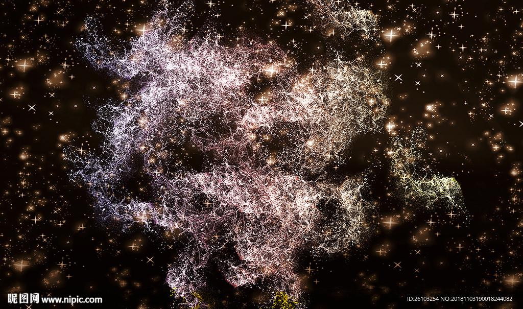 梦幻星空星云电视背景墙