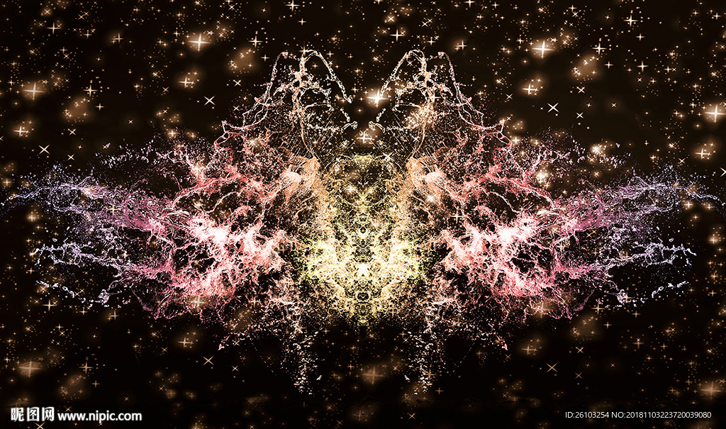 梦幻太空星云电视背景墙