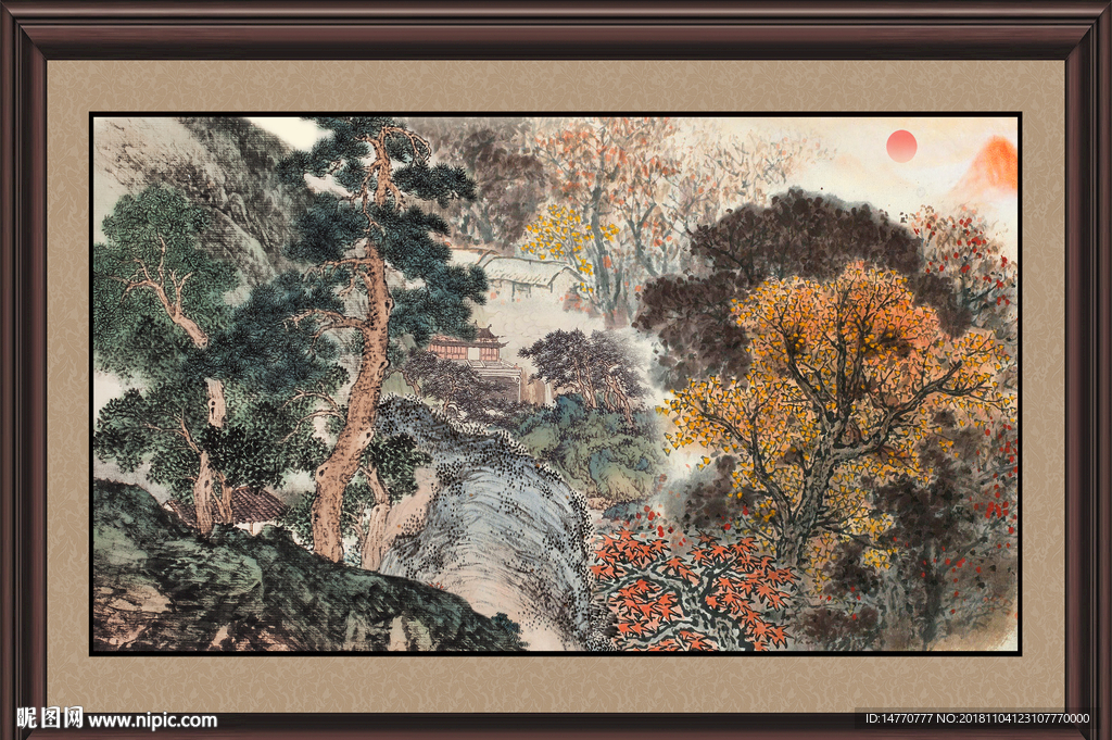 山水风景画图
