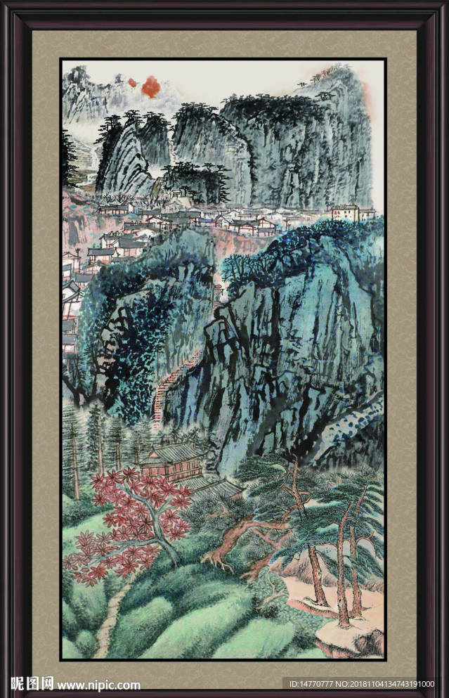 江山如此多娇 国画 国画风景