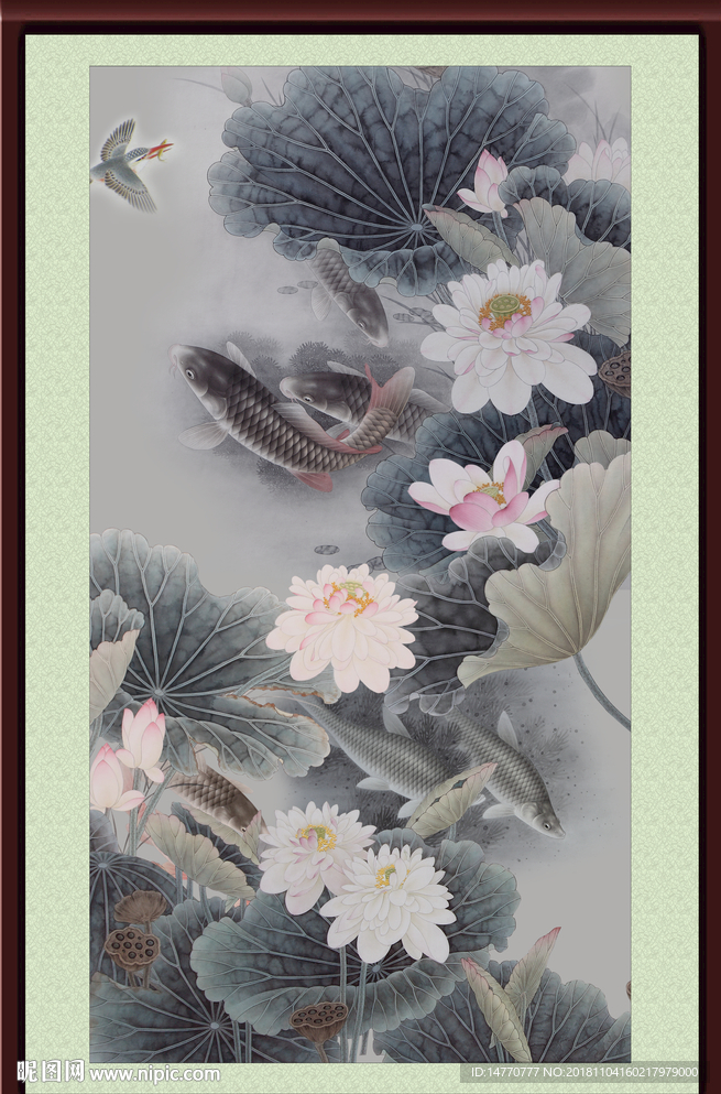 水墨荷花