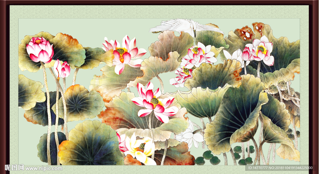 水墨荷花