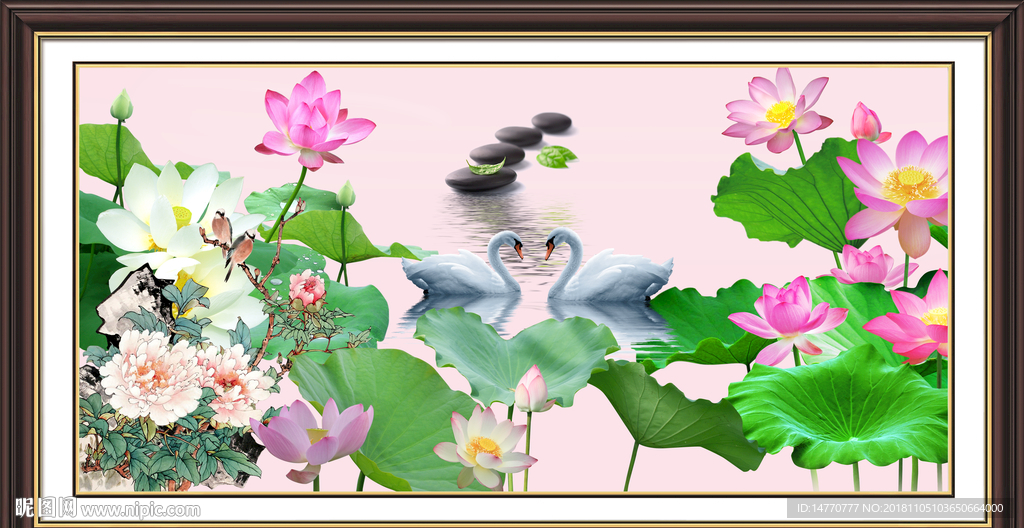国画荷花