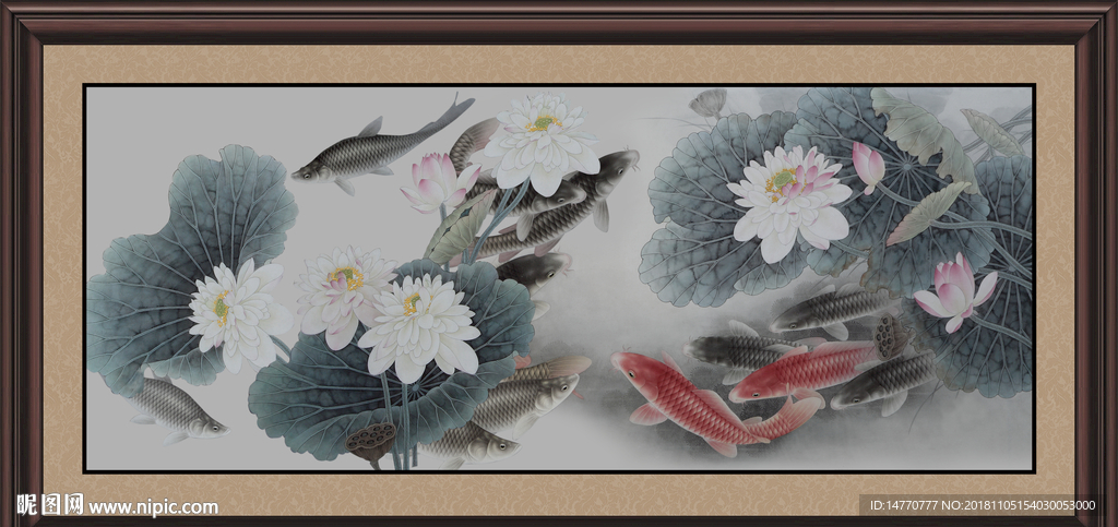水墨荷花