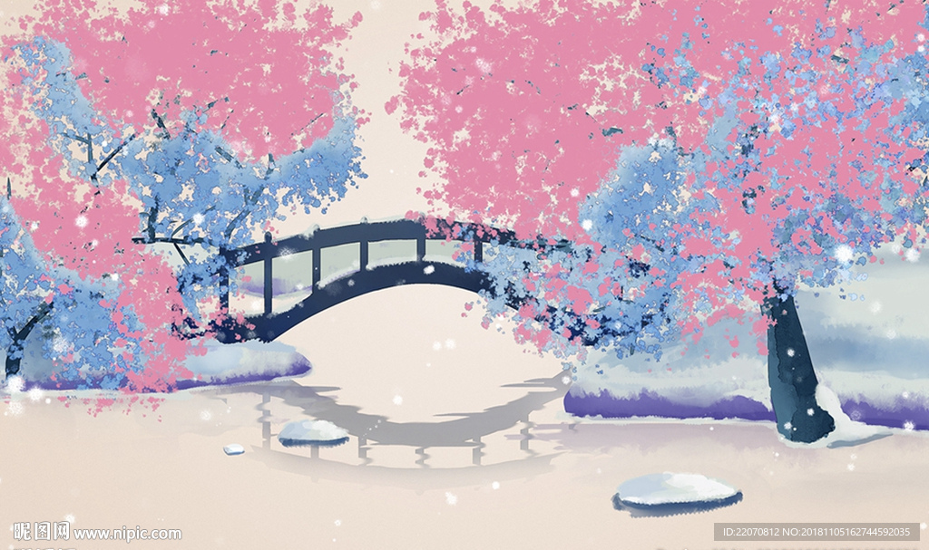 现代个性大树风景背景墙