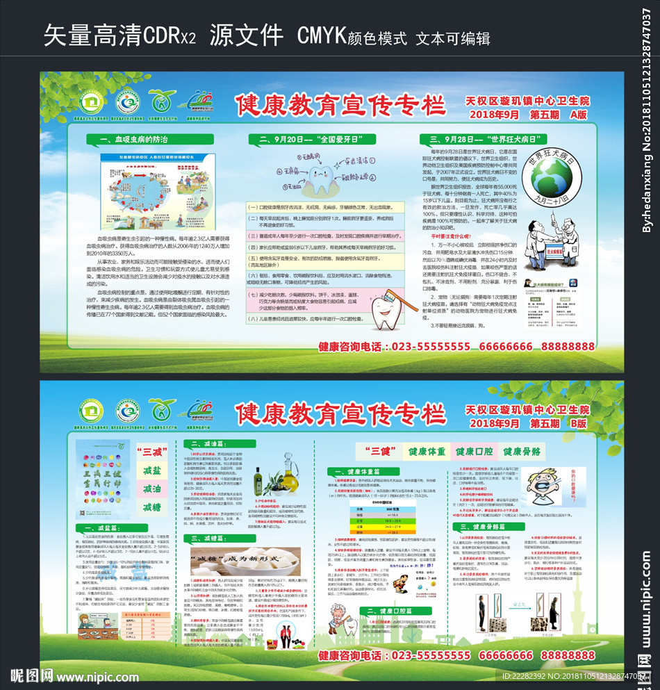 健康教育宣传专栏 绿色健康宣传