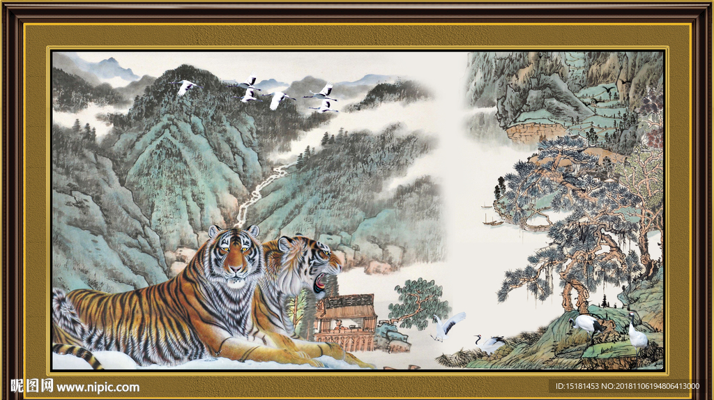 山水风景画图