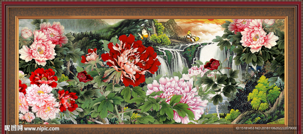 国画牡丹图