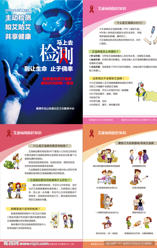 艾滋病海报4张