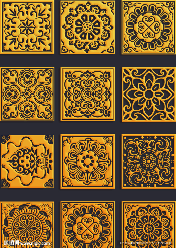 金色图案