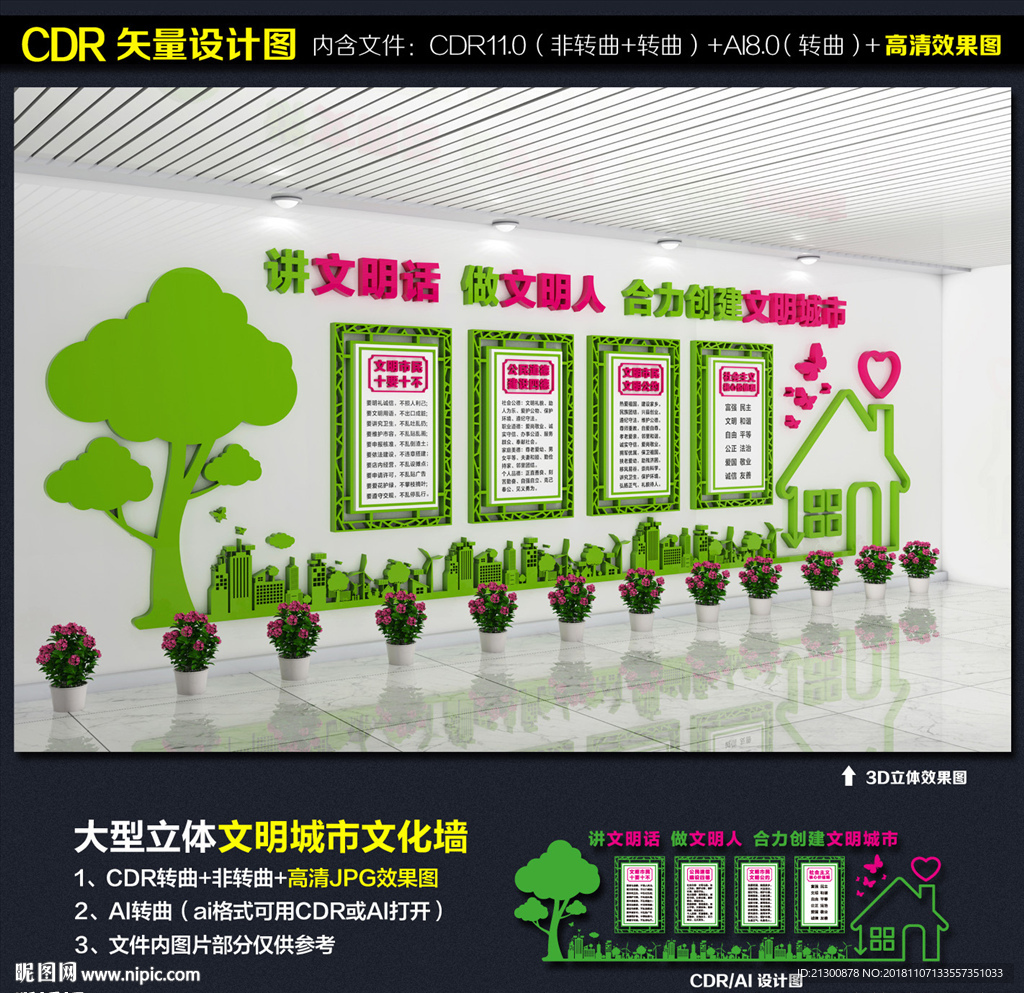 文明城市文化墙