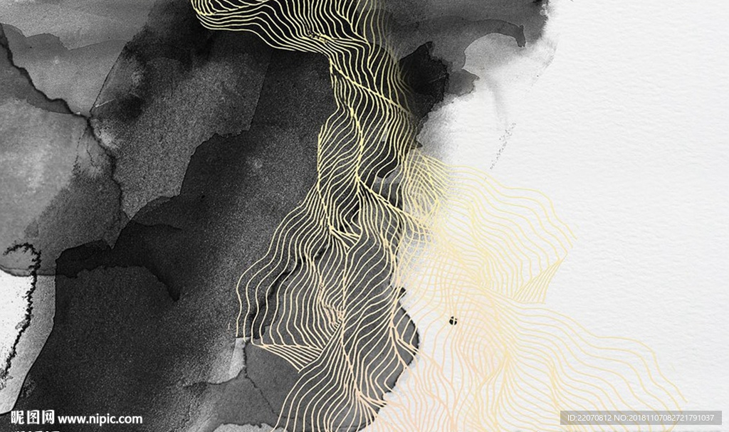 抽象线条艺术背景墙