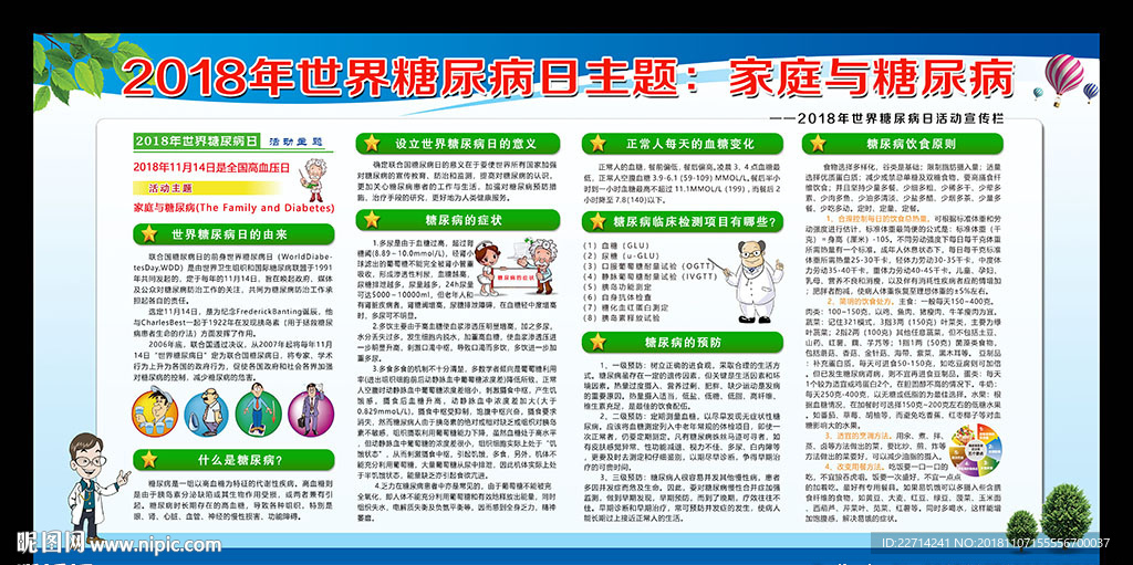 2018世界糖尿病日宣传栏