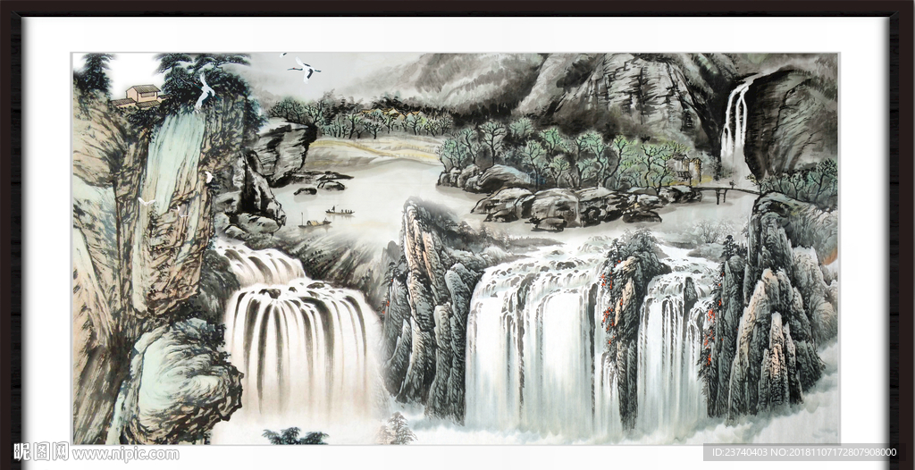 山水风景壁画