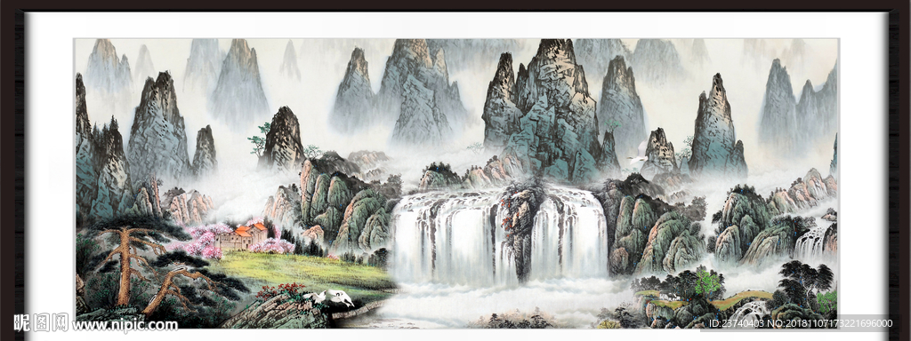 山水风景壁画