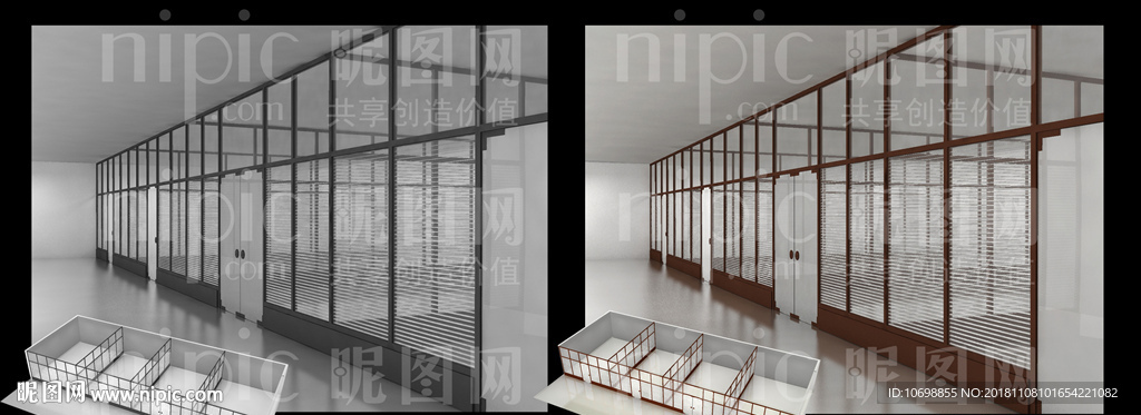 办公室百叶窗效果图