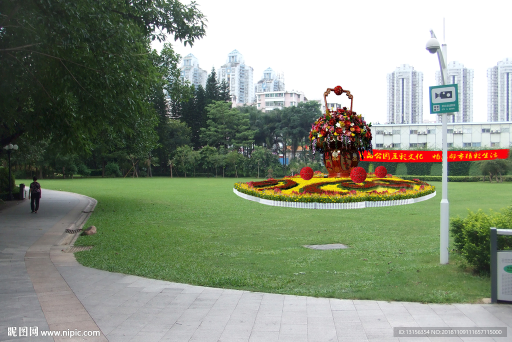 公园春节广场装饰造型大花坛造型