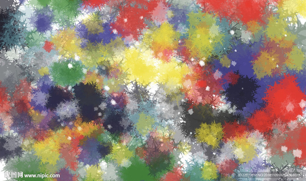 现代梦幻抽象油画背景墙