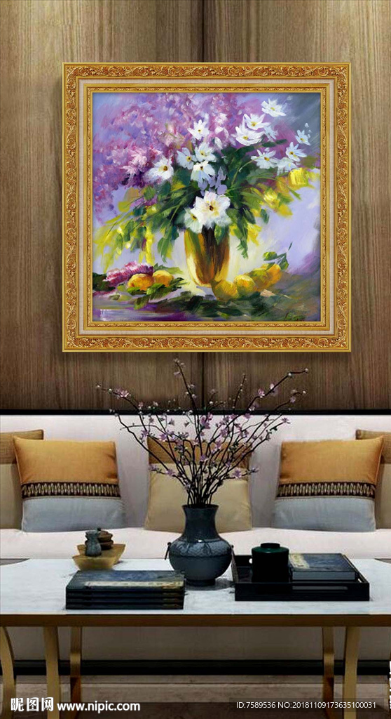 高清静物花卉油画