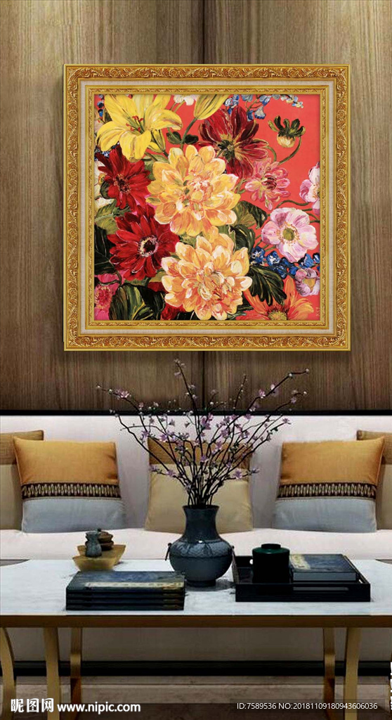 高清静物花卉油画