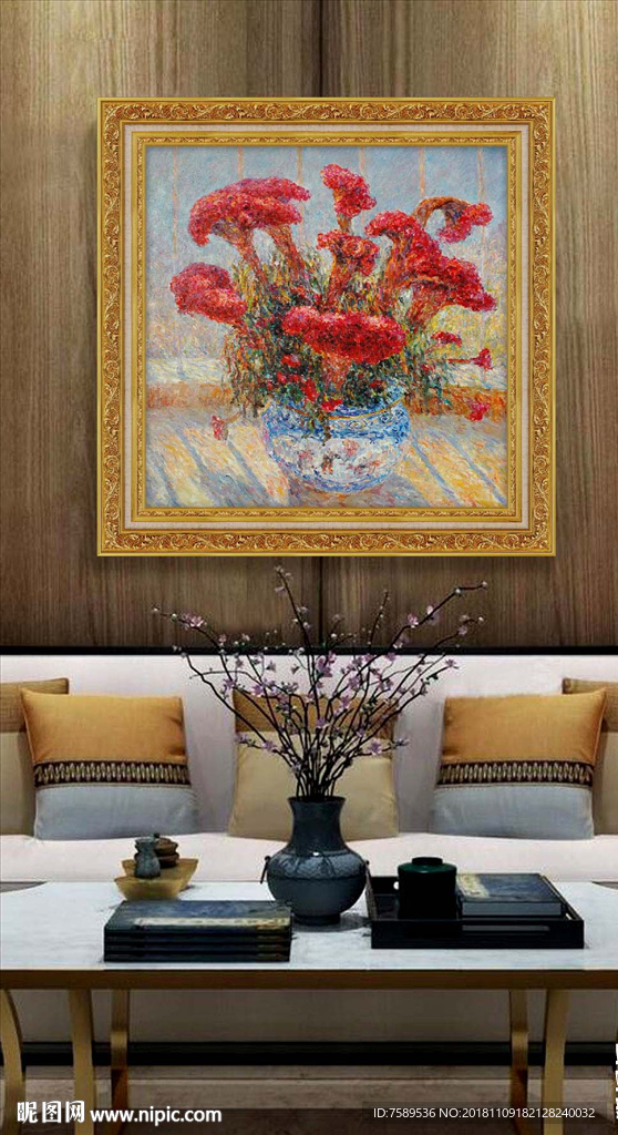 高清静物花卉油画
