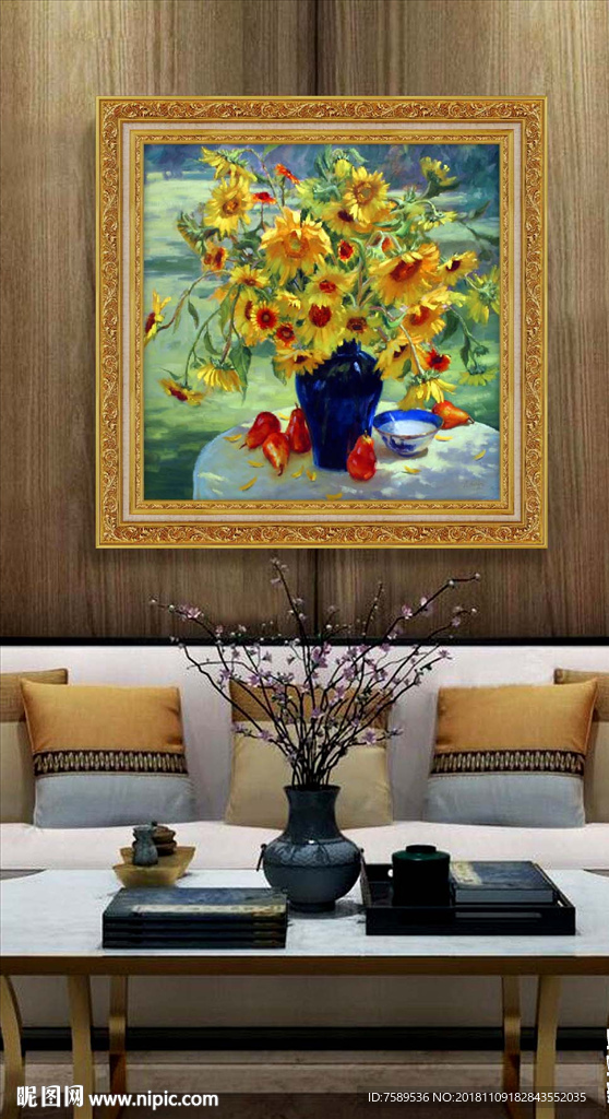 高清静物花卉油画