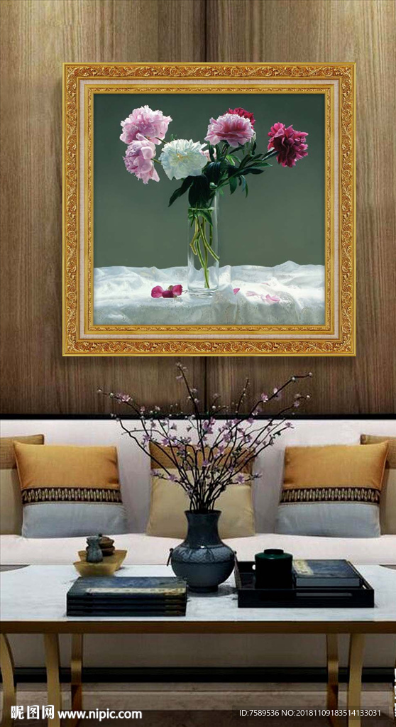高清静物花卉油画