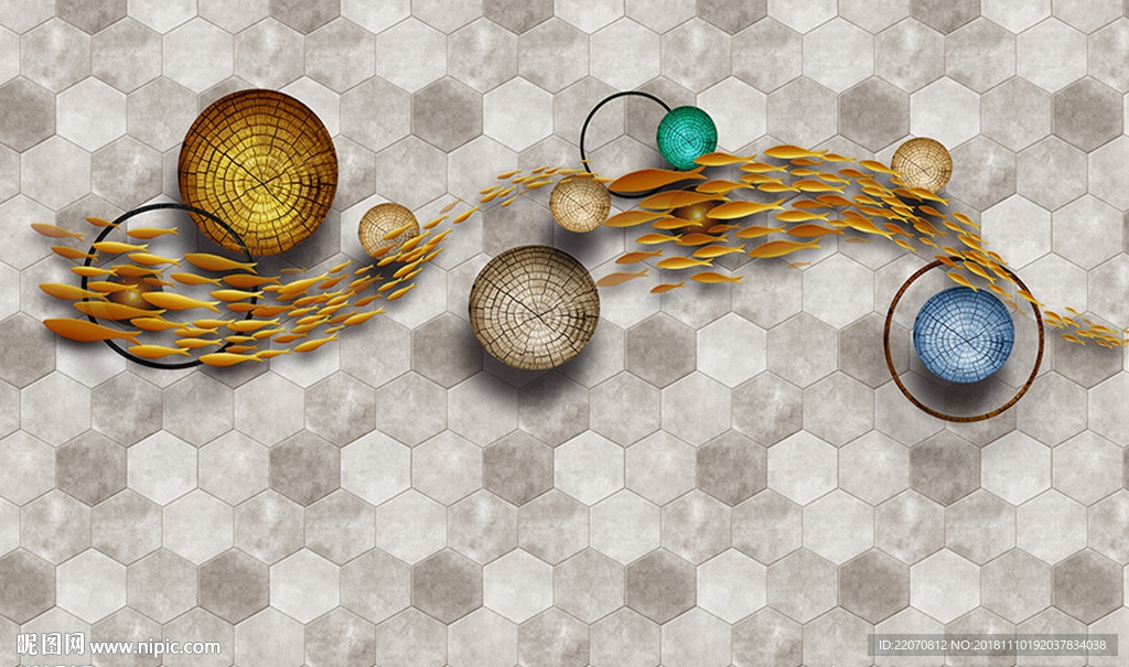 大理石纹山水风景抽象背景墙