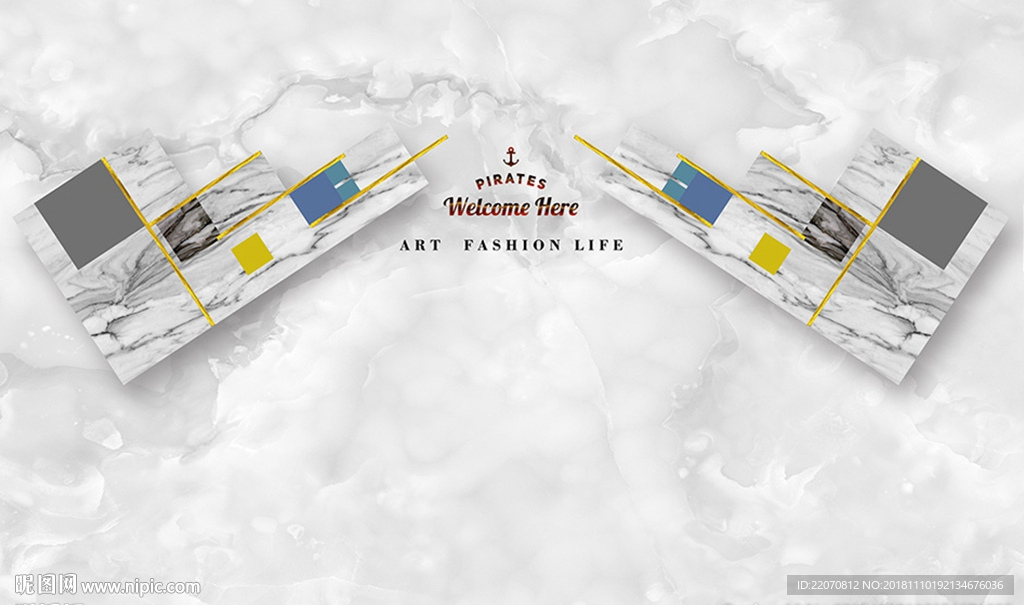 大理石纹山水风景抽象背景墙