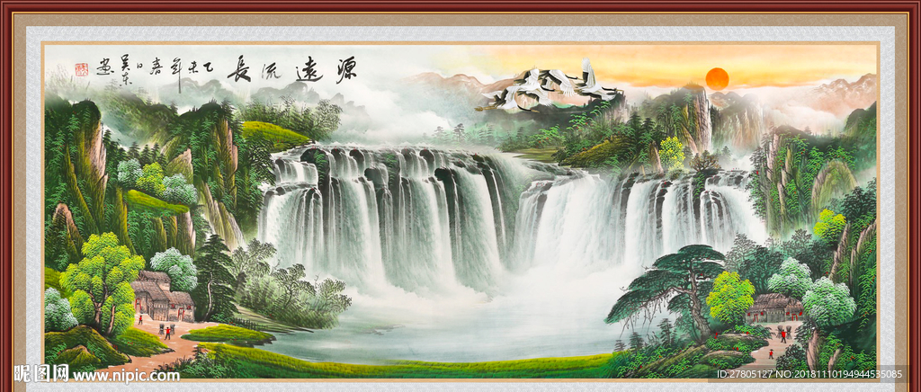 国画油画山水画