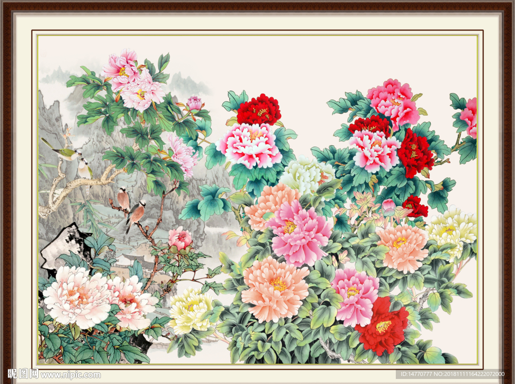 牡丹花 国画牡丹