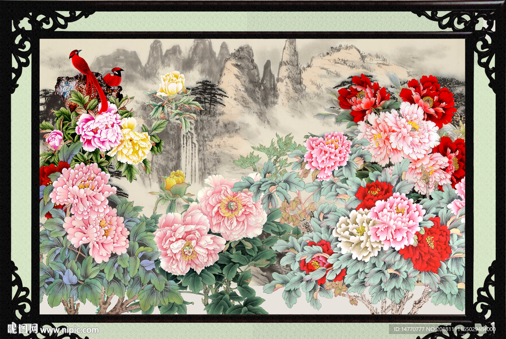 牡丹花 国画牡丹