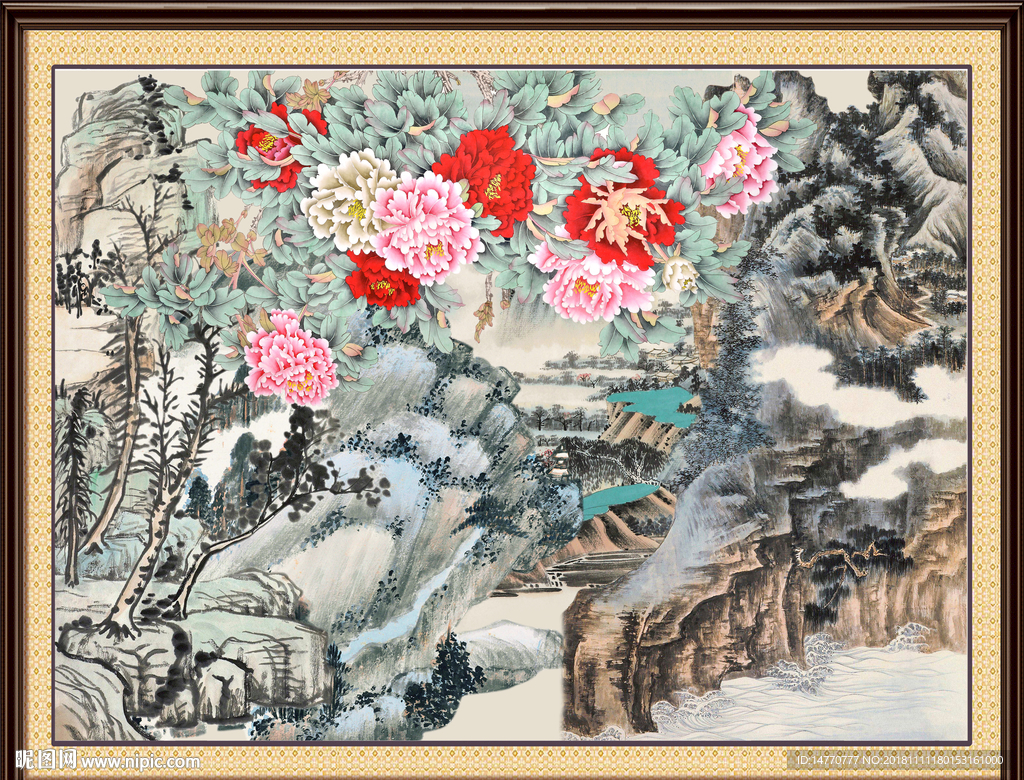 国画牡丹