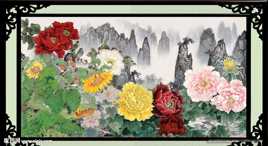 国画牡丹