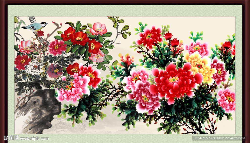国画牡丹