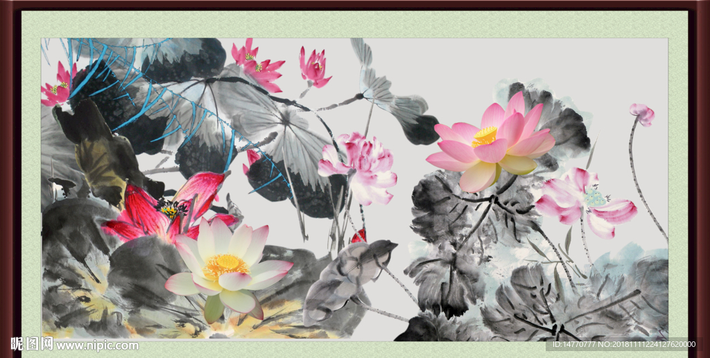 国画荷花