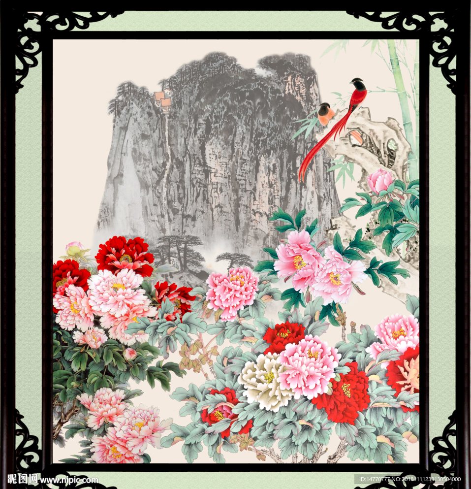 国画牡丹