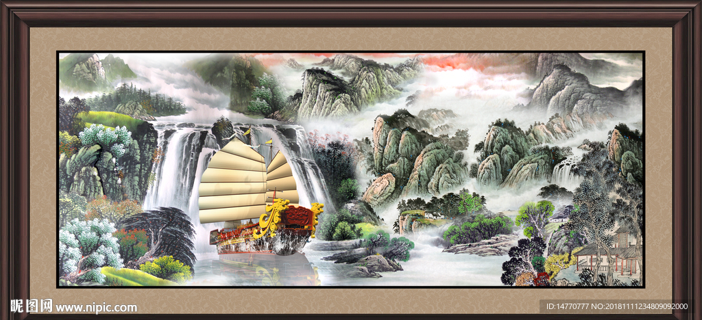 山水风景画图