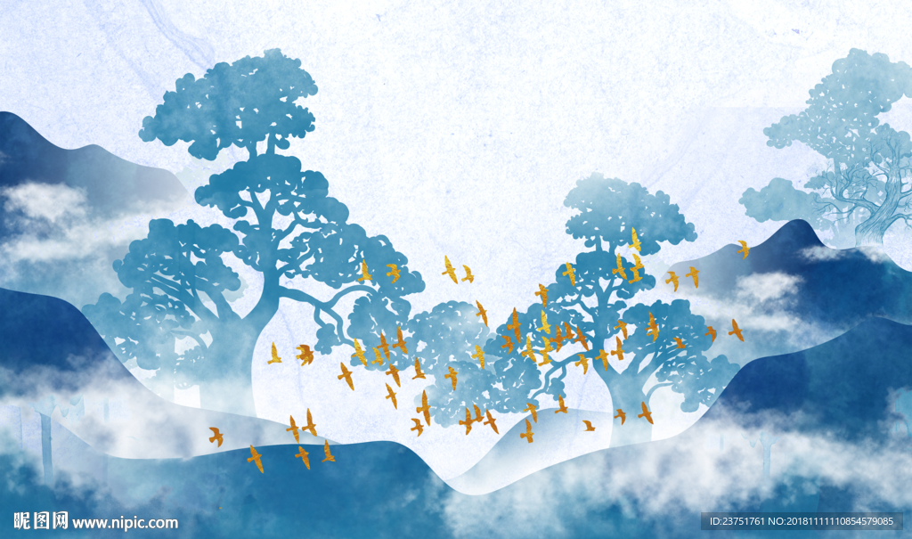 水墨山水画